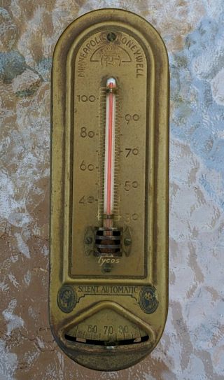Vintage Brass Minneapolis - Honeywell Temperature Regulator Thermostat Complete