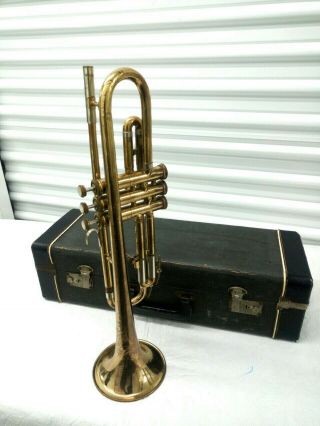 Vintage Holton Collegiate Trumpet 339559 With Case.  No Mouthpiece