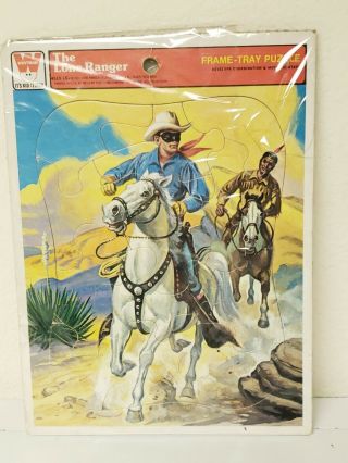 Vintage 1951 The Lone Ranger Frame Tray Puzzle From Whitman
