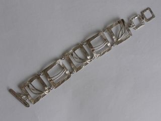 Vintage Arts And Crafts Sterling Silver Bracelet