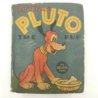Vintage 1938 Pluto The Pup Walt Disney 1467 Big Little Book Whitman Bk2