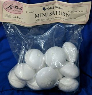 Vintage Lee Wards Mini Saturn 2 " W Christmas Molded Ornament Craft Forms 10 Pack