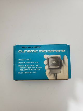 Vintage Realistic Rs 21 - 1172 Cb Dynamic Microphone Radio Shack