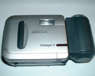 Vintage Minolta Dimage V Digital Camera Lens Extension Cable W/ Bin,  Strap Case