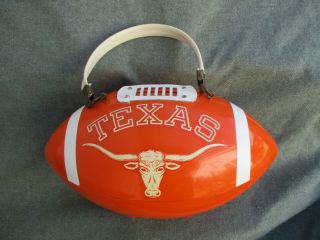 Vintage 1970s University Of Texas Ut Longhorns Football Purse Hand Bag