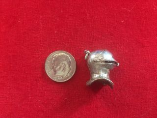 Vintage Sterling Silver Charm Knight Helm Armor Medieval