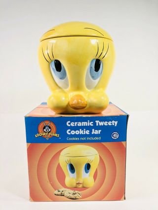 Vintage Tweety Bird Ceramic Cookie Jar Looney Tunes 2000
