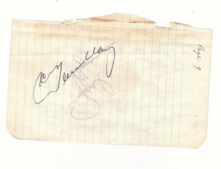 1971 - 72 Jc Tremblay & Phil Myre Montreal Canadiens Signed Vintage Autograph Page