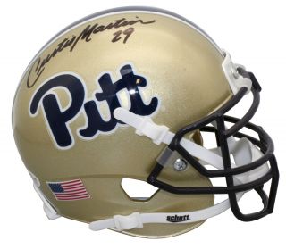 Pittsburgh Curtis Martin Authentic Signed Gold Schutt Mini Helmet Bas Witnessed