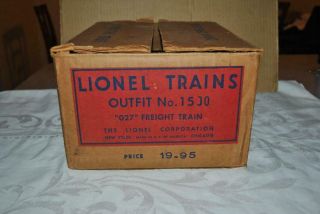 Vintage Lionel Outfit No.  1500 “027” Freight Train – Empty Box Only –