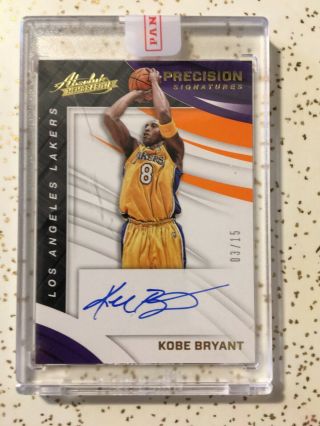2017 - 18 Panini Absolute Kobe Bryant Precision Signatures 3/15 On Card Autograph