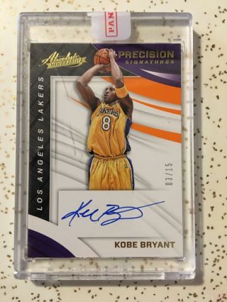 2017 - 18 Panini Absolute Kobe Bryant Precision Signatures 3/15 On Card Autograph 2