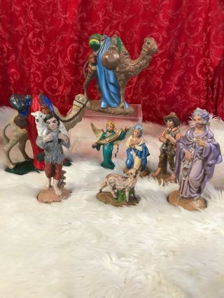 8 Large Vintage Atlantic Mold Ceramic Christmas Nativity Replacements
