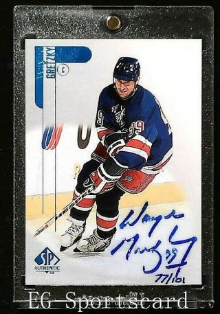1999 - 00 Sp Authentic Buyback Autograph Wayne Gretzky (77/101) 98 Spa
