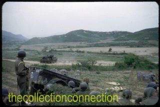 Vtg 1950s 35mm Slide Us Army Tank Self Propelled 155mm Howitzer Chorwon Korea