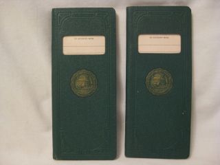 2 Vintage Indiana National Bank Blank Registries Deposit Registry Book Booklets
