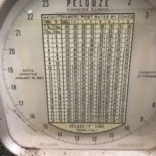 Vintage PELOUZE Y - 25 - 1 Postal Scale Deluxe 
