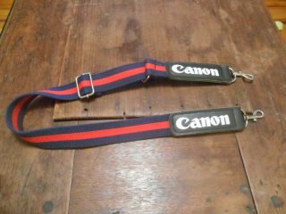 Vtg 1980s Canon Camera Strap Cotton Canvas Belt Style Adjustable Tourist