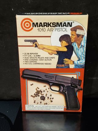 Vintage Marksman Repeater Model 1010 Air Pistol Pellet Bb Dart Gun