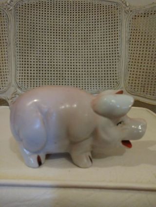 Vtg Ceramic Pig Piggy Bank Made In Japan