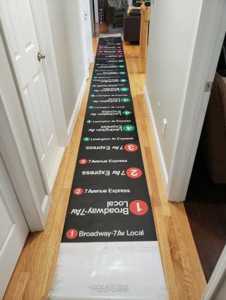 York City Subway Route Roll Sign 30ft Long Nycta Broadway/brooklyn/queens