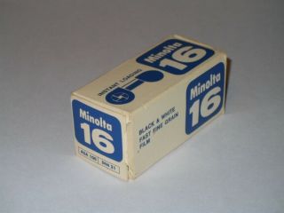 Vintage/expired Minolta 16 Black & White Film Cartridge -.