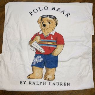 Vintage 90s Polo Bear Beach Towel Lauren By Ralph Lauren Home White