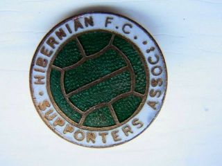 Hibernian Fc Supporters Association Vintage Badge