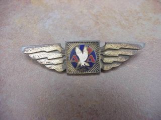 Early American Airlines Lgb Sterling Flight Attendant Wings