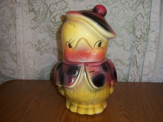 Vintage Easter American Bisque Baby Chick Cookie Jar Chick Spring Great 4 Gift