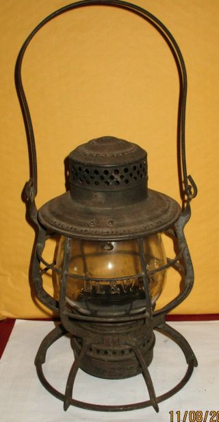 1897 Adams Westkake D.  L & W.  R.  R Delaware Lackawanna & Western Railroad Lantern