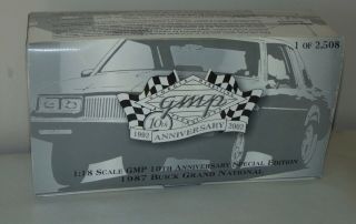 Gmp Boxed 1987 Buick Grand National Silver Die Cast 1:18 Scale Ltd Ed