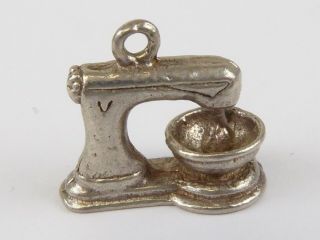 Vintage 925 Sterling Silver Charm Food Mixer 2.  2g Ch125