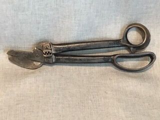 Vintage Pexto No.  2 - A Metal Shears Tin Snips Stove Pipe Crimper - 13 "
