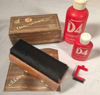 Vintage D4 Discwasher Record Cleaning System W/ Extra Bottle Of Cleaning Fluid