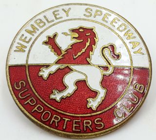 Vintage Wembley Speedway Supporters Club Badge 1930.