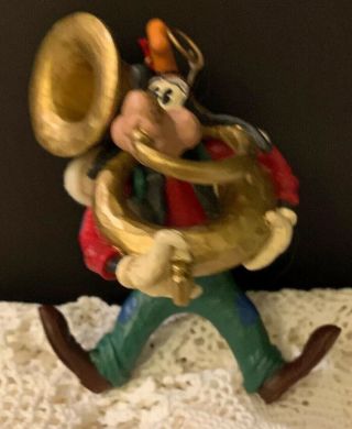Vintage Disney Goofy Ornament Christmas Tuba Angel Wings Halo Mickey