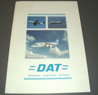 Dat Belgian Regional Airlines Brochure Delta Air Transport