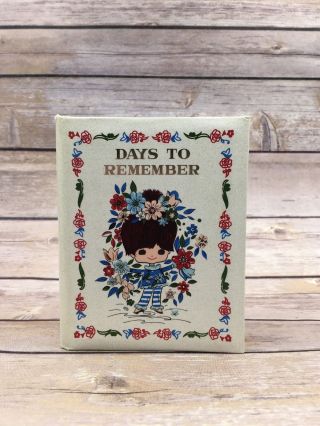 Vintage American Greetings Hc Days To Remember Important Dates Book Notes