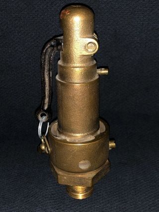 Vintage Lunkenheimer Brass Safety Pressure Release Valve.  Appox.  7 ".  Steampunk