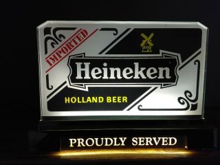 Vintage Heineken Beer Lighted Bar Sign Well