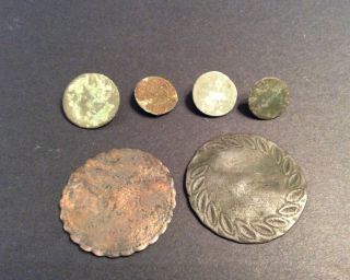 6 Vintage Civil War Buttons Dug From Csa Camp In South Carolina