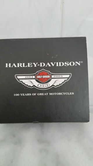 Rare Oval Harley Davidson 100th Anniversary Belt Buckle Metal With Leather.