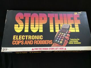 Vtg 1979 Parker Brothers Stop Thief Electronic Board Game Complete X - Mass Gift