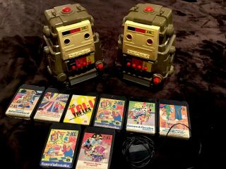 2/vintage 1978 Type 2 Mego Toy 2 - Xl Talking Robot W/8/8track Tapes,  Both