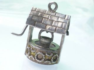 Vintage 925 Sterling Silver Water Well Bucket And Handle Charm 4g J192