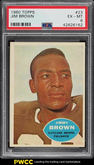 1960 Topps Football Jim Brown 23 Psa 6 Exmt (pwcc)