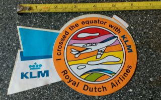 Old Klm Airline Sticker : : I Crossed The Equator With Klm