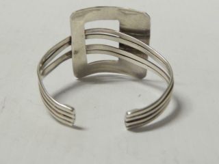 VINTAGE MEXICAN HAND HAMMERED STERLING SILVER CUFF BRACELET BUCKLE STYLE DSGN 3