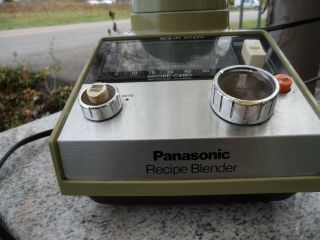 Vintage PANASONIC Green Household Blender - Solid State Glass Jar Model MX - 360C 3